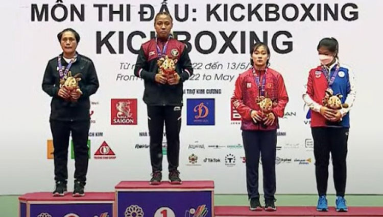 Kickboxing Putri Sumbang Emas Keenam Indonesia di SEA Games