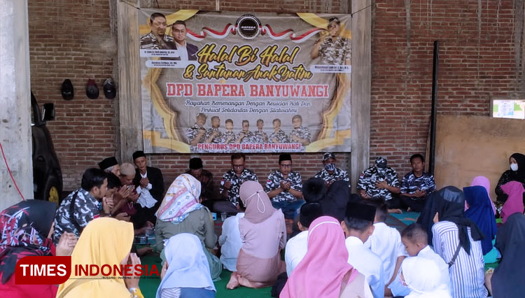 DPD Bapera Banyuwangi saat silaturahmi Idul Fitri (FOTO: Imam Hamdani/ TIMES Indonesia)