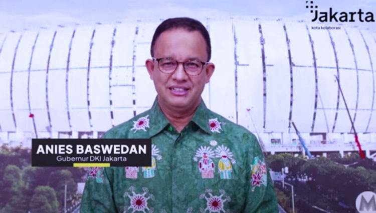 Gubernur DKI Jakarta Anies Baswedan dalam pembukaan Jakarta Marketing Week 2022. (FOTO: JMW for TIMES Indonesia)