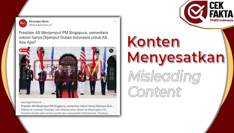 CEK FAKTA: Salah, Presiden AS Menjemput PM Singapura Sementara Jokowi Hanya Dijemput Dubes