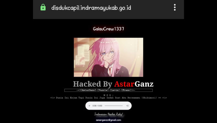 Website Pemkab Indramayu Diserang Hacker, 4 Laman Berubah Tampilan