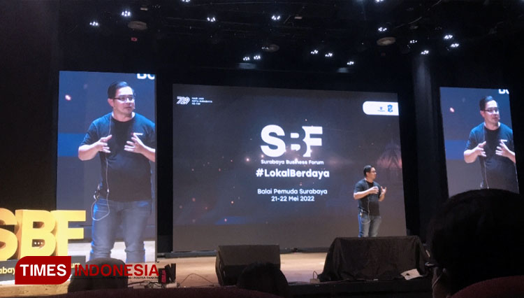 Co-Founder dan COO Shipper, Budi Handoko dalam sesi wawancara eksklusif pada HIPMI Talk di SBF, Minggu (22/5/2022). (FOTO: Lely Yuana/TIMES Indonesia)
