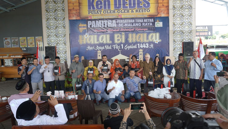 Pererat Silaturahmi Antar Pemijat Tuna Netra, Pamitra Malang Raya Gelar Halal Bihalal