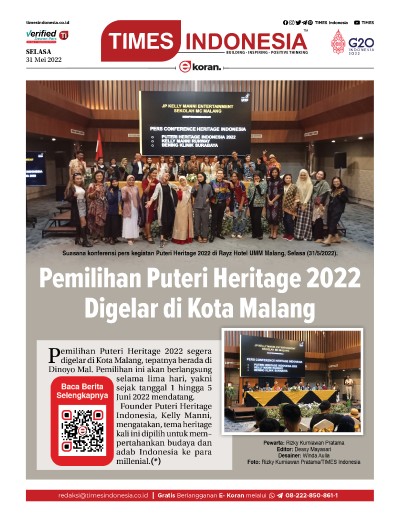 Edisi Selasa, 31 Mei 2022: E-Koran, Bacaan Positif Masyarakat 5.0