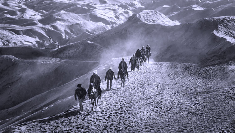 Sejumlah wisatawan mendaki Gunung Bromo, menggunakan jasa kuda wisata. Di kawasan wisata ini, akan ada Padepokan Fotografi oleh MFI. (Foto: Rwien Kristanto for TIMES Indonesia)