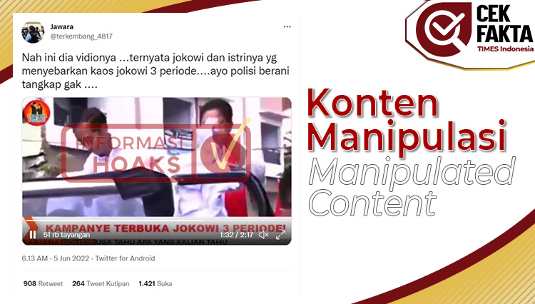 CEK FAKTA: Salah, Video Jokowi dan Istri Sebar Kaus Jokowi 3 Periode