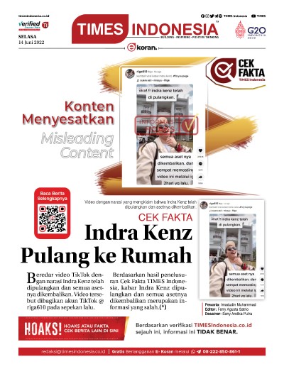Edisi Selasa, 14 Juni 2022: E-Koran, Bacaan Positif Masyarakat 5.0