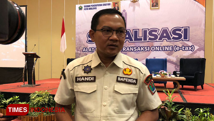 Kepala Bapenda Kota Malang, Handi Priyanto saat ditemui awak media. (Foto: Rizky Kurniawan Pratama/TIMES Indonesia)