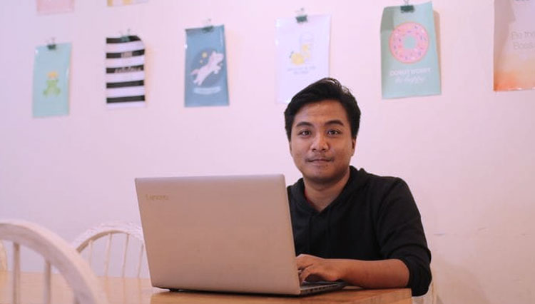 Gamma Kristian Adi Kurnia, peraih juara 3 Pemuda Pelopor Jatim Bidang Inovasi Teknologi. (FOTO: Onlenkan.com For TIMES Indonesia)