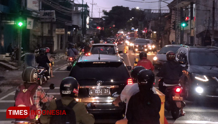 Jembatan Tunggulmas Kota Malang Masih Rawan Kemacetan