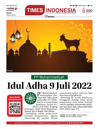 Edisi Senin, 20 Juni 2022: E-Koran, Bacaan Positif Masyarakat 5.0
