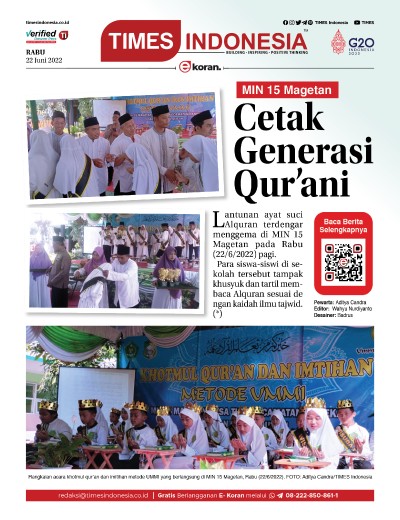 Edisi Rabu, 22 Juni 2022: E-Koran, Bacaan Positif Masyarakat 5.0