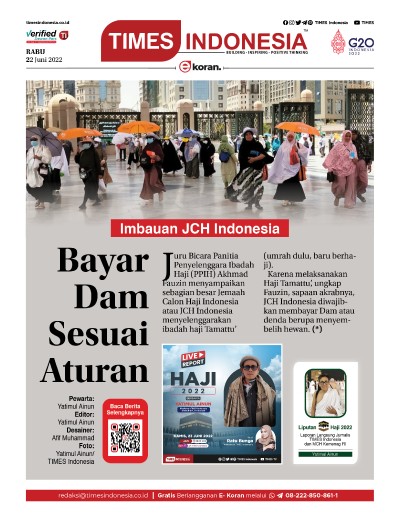 Edisi Rabu, 22 Juni 2022: E-Koran, Bacaan Positif Masyarakat 5.0
