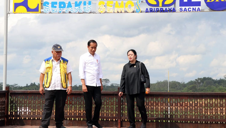 Dampingi Presiden RI Jokowi, Menteri PUPR RI: Bendungan Sepaku Semoi untuk Air Baku IKN Nusantara