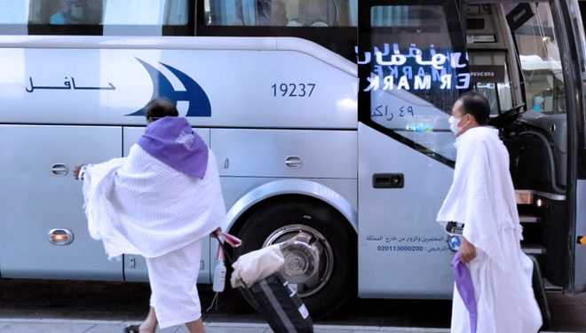 Jemaah calon haji kloter terakhir yang ada di Madinah akan diberangkatkan menuju Makkah. (Foto: Yatimul Ainun/TIMES Indonesia)