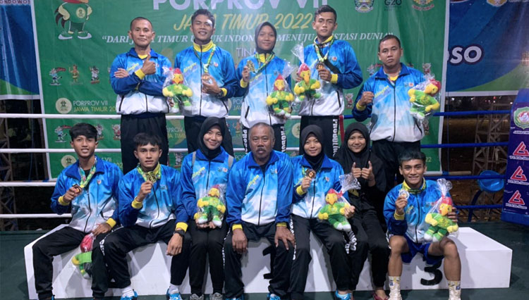 Sejumlah atlet KONI Kabupaten Probolinggo memperoleh medali di Porprov Jatim. (FOTO: KONI Kabupaten Probolinggo)