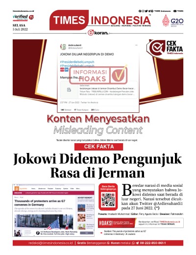 Edisi Selasa, 5 Juli 2022: E-Koran, Bacaan Positif Masyarakat 5.0