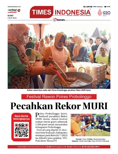 Edisi Rabu, 6 Juli 2022: E-Koran, Bacaan Positif Masyarakat 5.0
