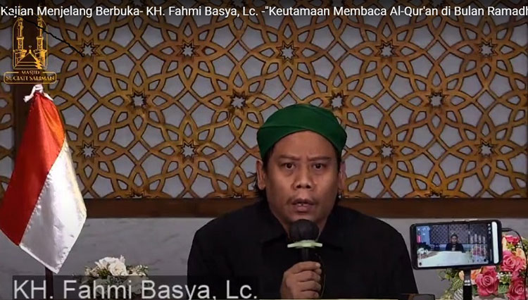 KH Fahmi Basya LC, pimpinan Ponpes Alfalahiyyah Mlangi Yogyakarta. (Foto: Tangkapan Layar)