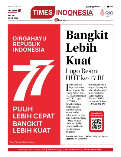 Edisi Selasa, 12 Juli 2022: E-Koran, Bacaan Positif Masyarakat 5.0