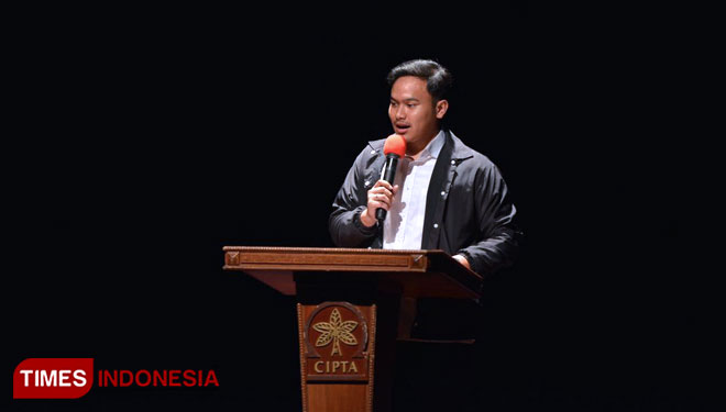 Chairman CentennialZ yang juga ketua pelaksana Jakarta Youth Festival, Dinno Ardiansyah (foto: Edi Junaidi Ds/TIMES Indonesia)