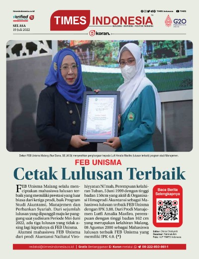 	Edisi Selasa, 19 Juli 2022: E-Koran, Bacaan Positif Masyarakat 5.0