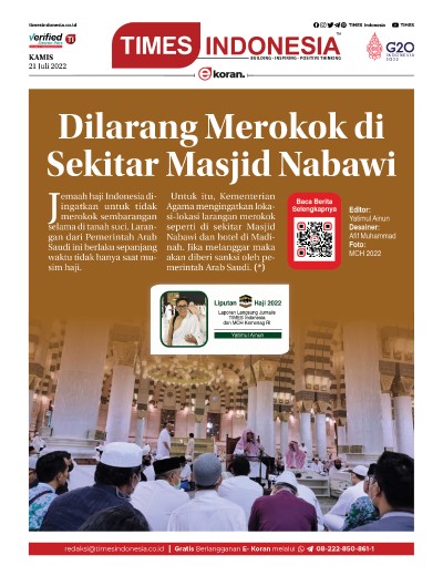 Edisi Kamis, 21 Juli 2022: E-Koran, Bacaan Positif Masyarakat 5.0