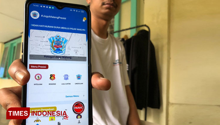 Aplikasi Jogo Malang Presisi. (Foto: Rizky Kurniawan Pratama/TIMES Indonesia)
