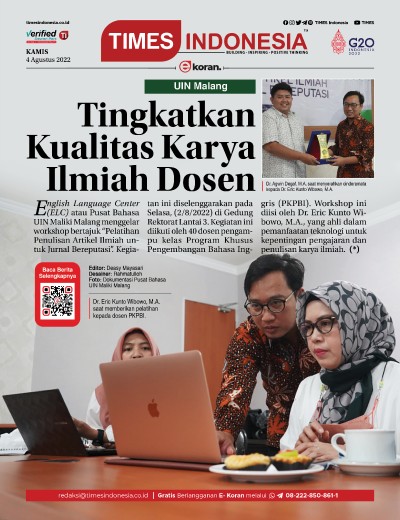 Edisi Kamis, 4 Agustus 2022: E-Koran, Bacaan Positif Masyarakat 5.0