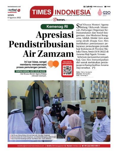 Edisi Senin, 8 Agustus 2022: E-Koran, Bacaan Positif Masyarakat 5.0