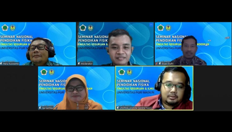 Pemateri Seminar Nasional yaitu Prof. Dr. Heru Kuswanto, M.Si., Ika Kartika, S.Pd., M.Pd.Si., Elyas Djufri, M.Pd. dan Andista Candra Yusro, M.Pd. (Foto: Humas UNIPMA for TIMES Indonesia)