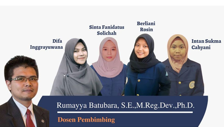 Tim PKM FEB UNAIR bersama dosen pembimbing (sumber: Istimewa)