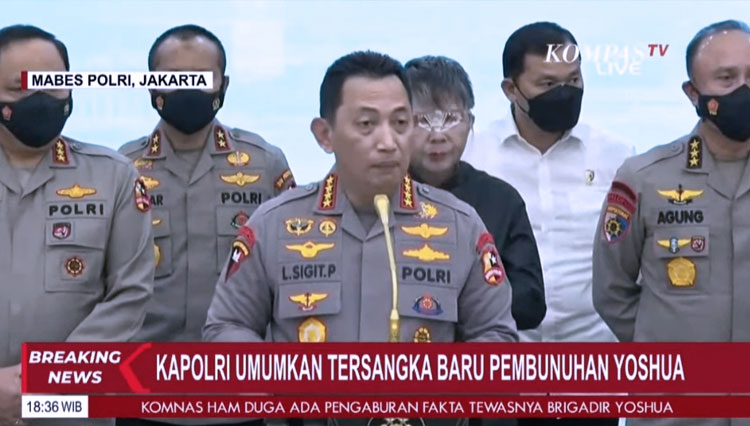 Kapolri Jenderal Listyo Sigit Prabowo. (FOTO: Tayangan live Yt via KompasTV)