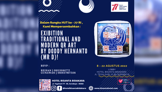 Hotel Bisanta Bidakara Surabaya Tuan Rumah QR Art Exibition Tradisional Modern Karya Mr D