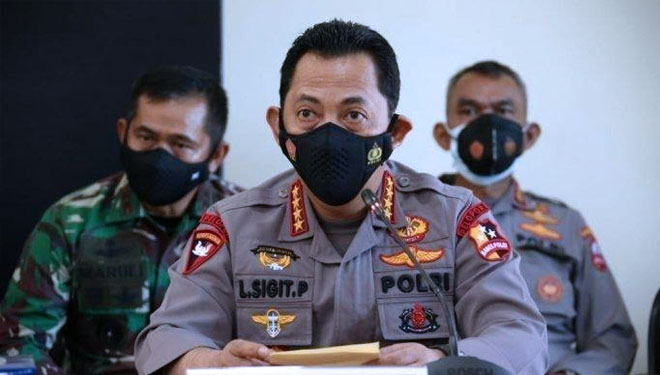 Kapolri, Jenderal Listyo Sigit Prabowo saat memberikan keterangan pers (foto: Dokumen/Polri)