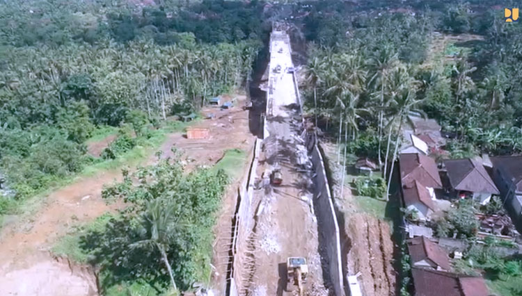Ilustrasi pembangunan jembatan shortcut Yeh Otan sepanjang 277 meter yang menghubungkan dua Desa di Kabupaten Tabanan, Desa Bajera (Kecamatan Selemadeg) dan Desa Antosari (Kecamatan Selemadeg Barat) di Tabanan, Bali.(FOTO: Kementerian PUPR RI)