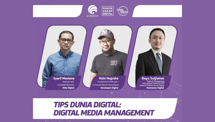 Webinar Digital Managemen (Foto: Tangkapan Layar)