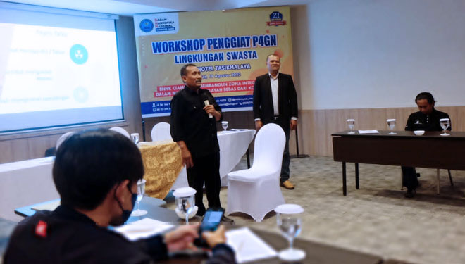 Workshop penggiat P4GN yang digelar BNNK Ciamis untuk menciptakan lingkungan kerja bebas Narkoba. (foto: dok Humas BNNK Ciamis)