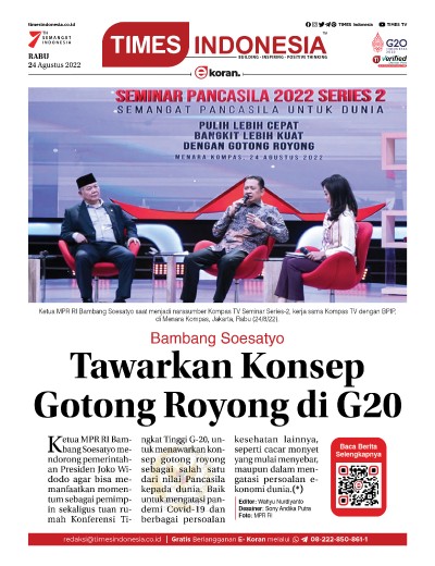 Edisi Rabu, 24 Agustus 2022: E-Koran, Bacaan Positif Masyarakat 5.0