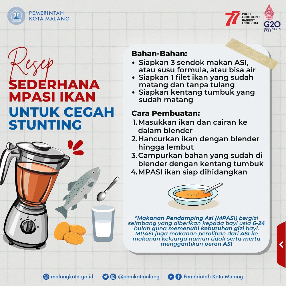 Cegah Stunting pada Anak, Cek Resep MPASI Sederhana Ini TIMES Malang