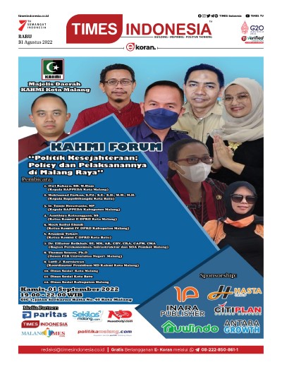Edisi Rabu, 31 Agustus 2022: E-Koran, Bacaan Positif Masyarakat 5.0
