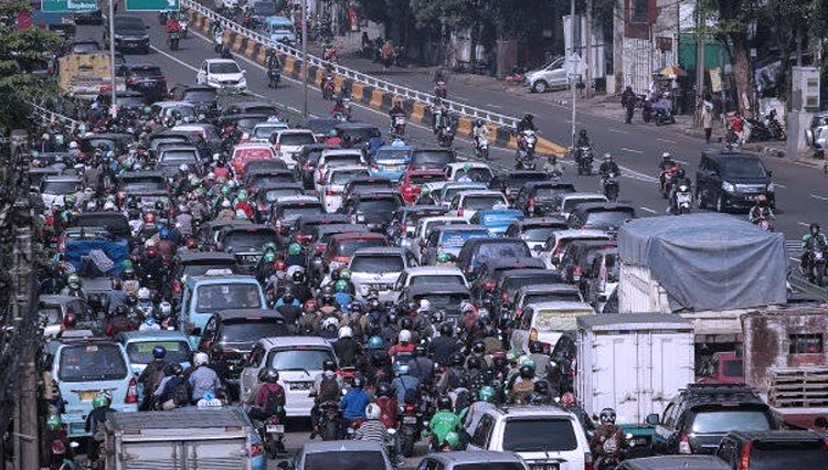 Gambar sebagai ilustrasi situasi kemacetan. (FOTO: Katadata)