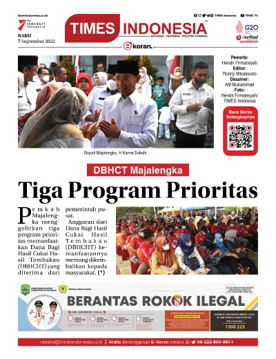 Edisi Rabu, 7 September 2022: E-Koran, Bacaan Positif Masyarakat 5.0