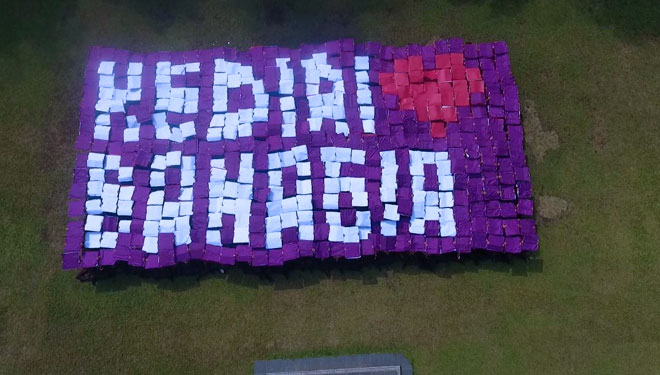 Paper Mob Semarakkan Apel Besar Hari Pramuka ke-61 Kota Kediri