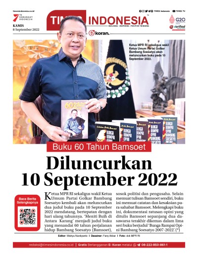 Edisi Kamis, 8 September 2022: E-Koran, Bacaan Positif Masyarakat 5.0