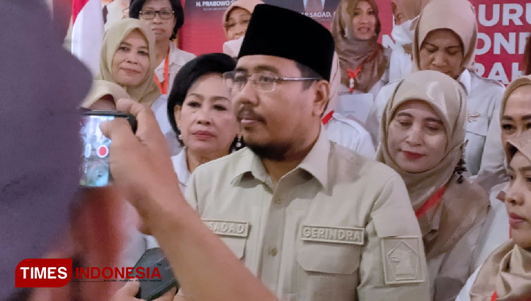 Ketua Gerindra Jatim Anwar Sadad usai pengukuhan PIRA Jatim di Kantor DPD Gerindra Jatim, Jalan Gayungsari, Surabaya, Jumat (16/9/2022). (FOTO: Lely Yuana/TIMES Indonesia) 