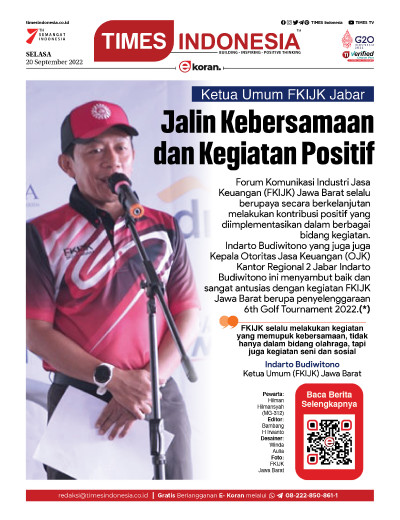 Edisi Selasa, 20 September 2022: E-Koran, Bacaan Positif Masyarakat 5.0