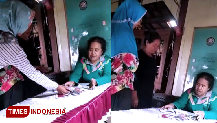 Tangkapan layar video viral pemotongan BLT BBM di Blora (FOTO: Firmansyah/TIMES Indonesia) 