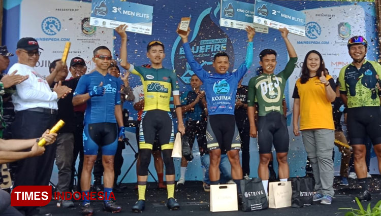 Juara balap sepeda Banyuwangi Bluefire Ijen KOM challenge Men Elite. (Foto: Fazar Dimas/TIMES Indonesia)