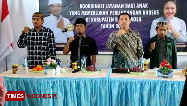 Anggota DPR RI Fraksi Nasdem asal Daerah Pemilihan Jawa Timur III, Achmad Fadil Muzakki Syah gelar Koordinasi layanan bagi anak di pondok pesantren. (FOTO: Moh Bahri/TIMES Indonesia)